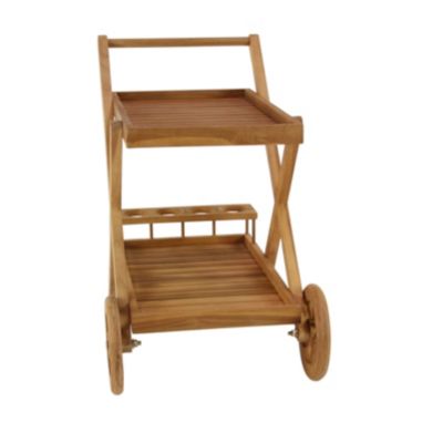 Traditional Teak Wood Bar Cart