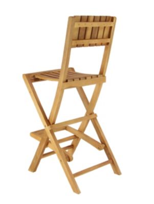 Traditional Teak Wood Bar Stool - Set of 2