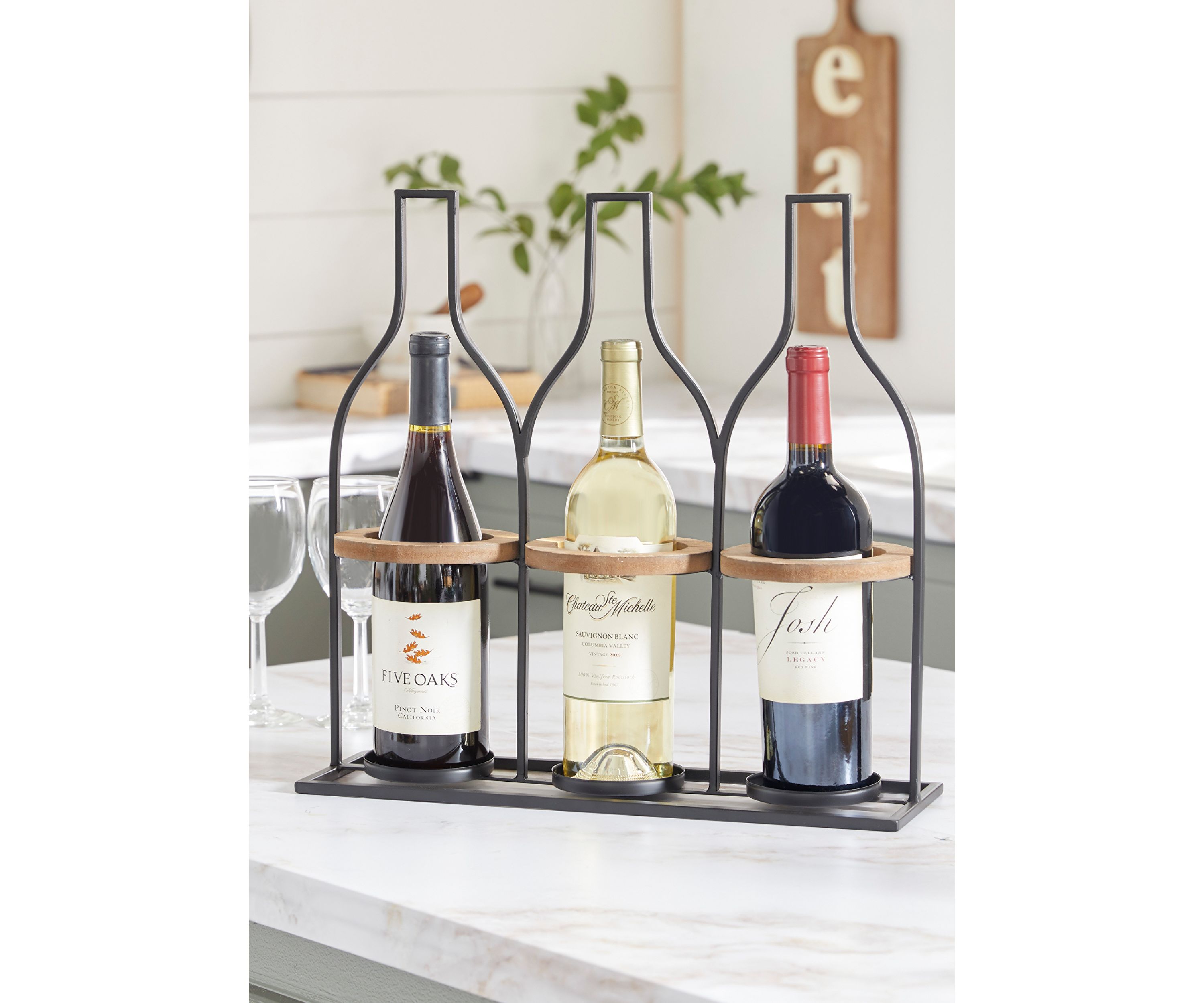 Farmhouse Metal Wine Holder