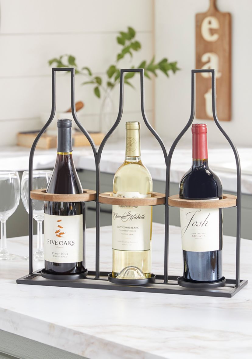 Farmhouse Metal Wine Holder