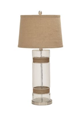 Rustic Glass Table Lamp - Set of 2