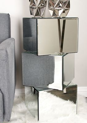 Glam Glass Pedestal Table