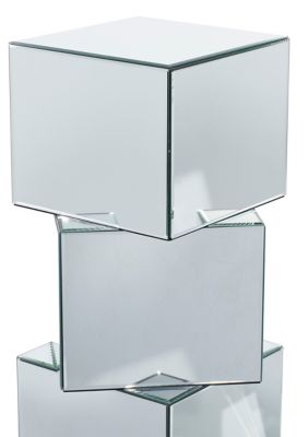 Glam Glass Pedestal Table