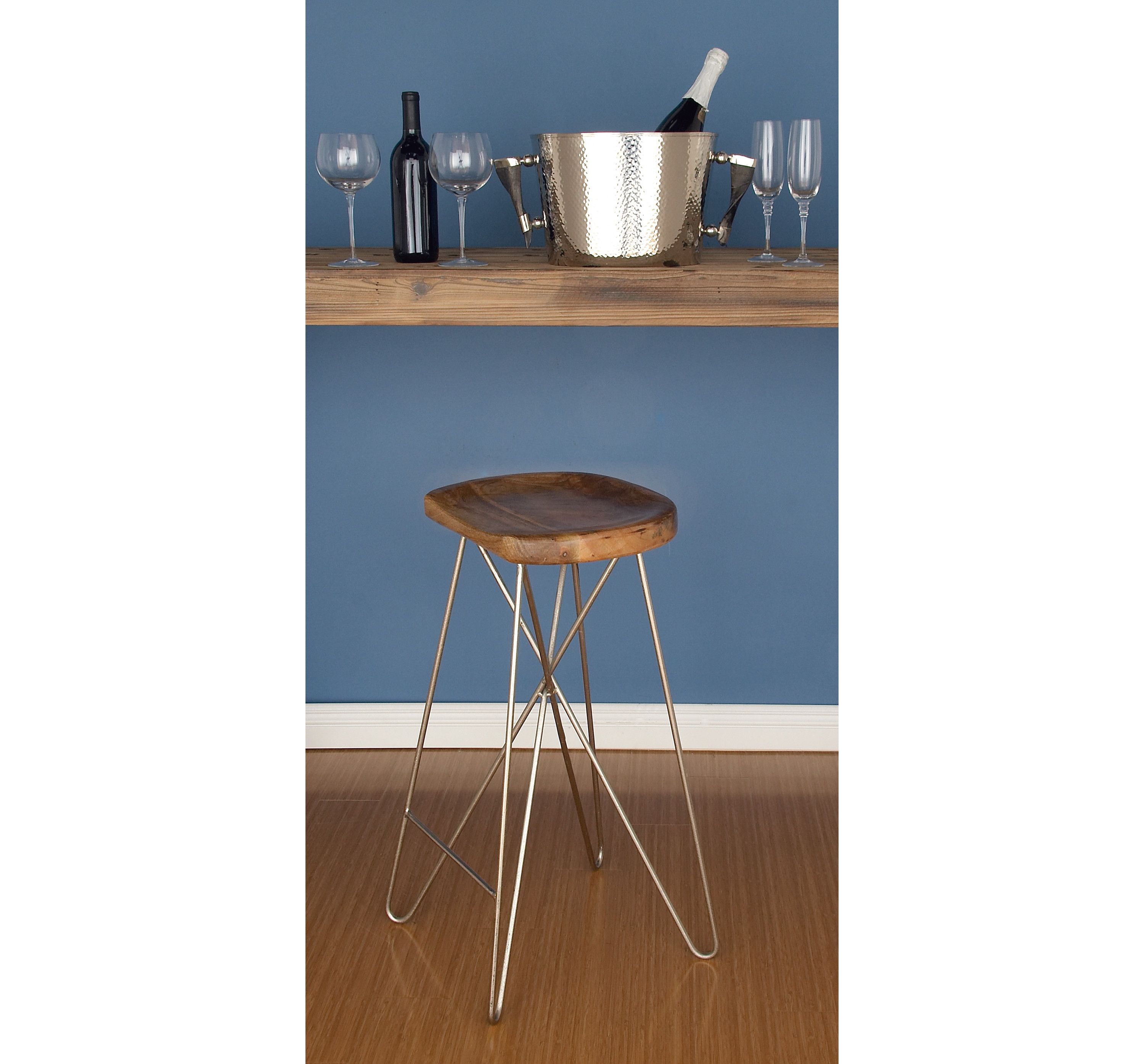 Contemporary Mango Wood Bar Stool