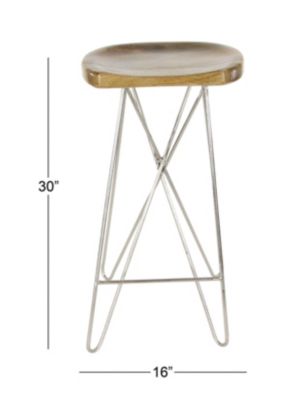 Contemporary Mango Wood Bar Stool