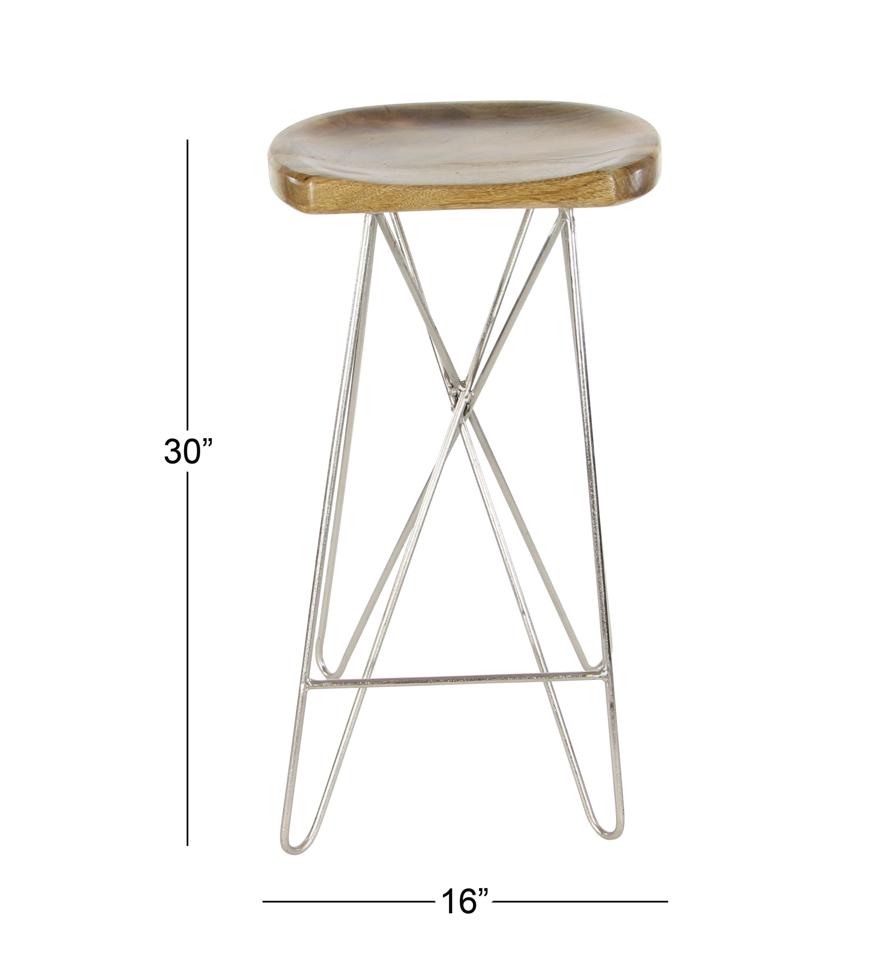 Contemporary Mango Wood Bar Stool