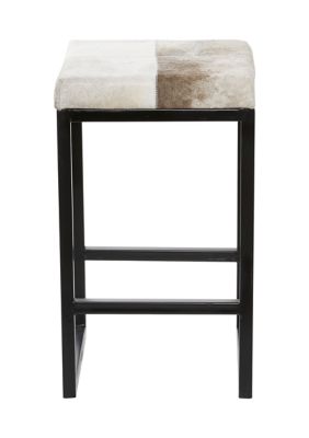 Industrial Leather Counter Stool