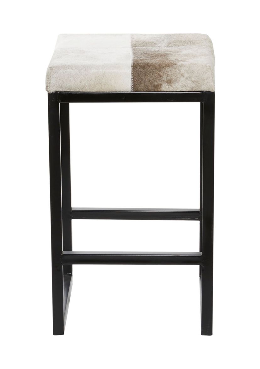 Industrial Leather Counter Stool