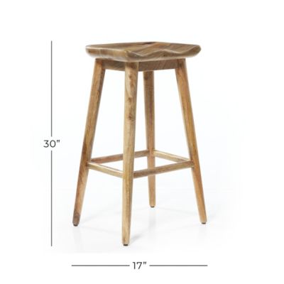 Contemporary Wood Bar Stool