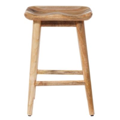 Contemporary Wood Counter Stool