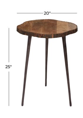 Rustic Mango Wood Accent Table