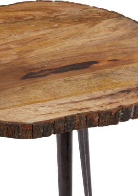 Rustic Mango Wood Accent Table