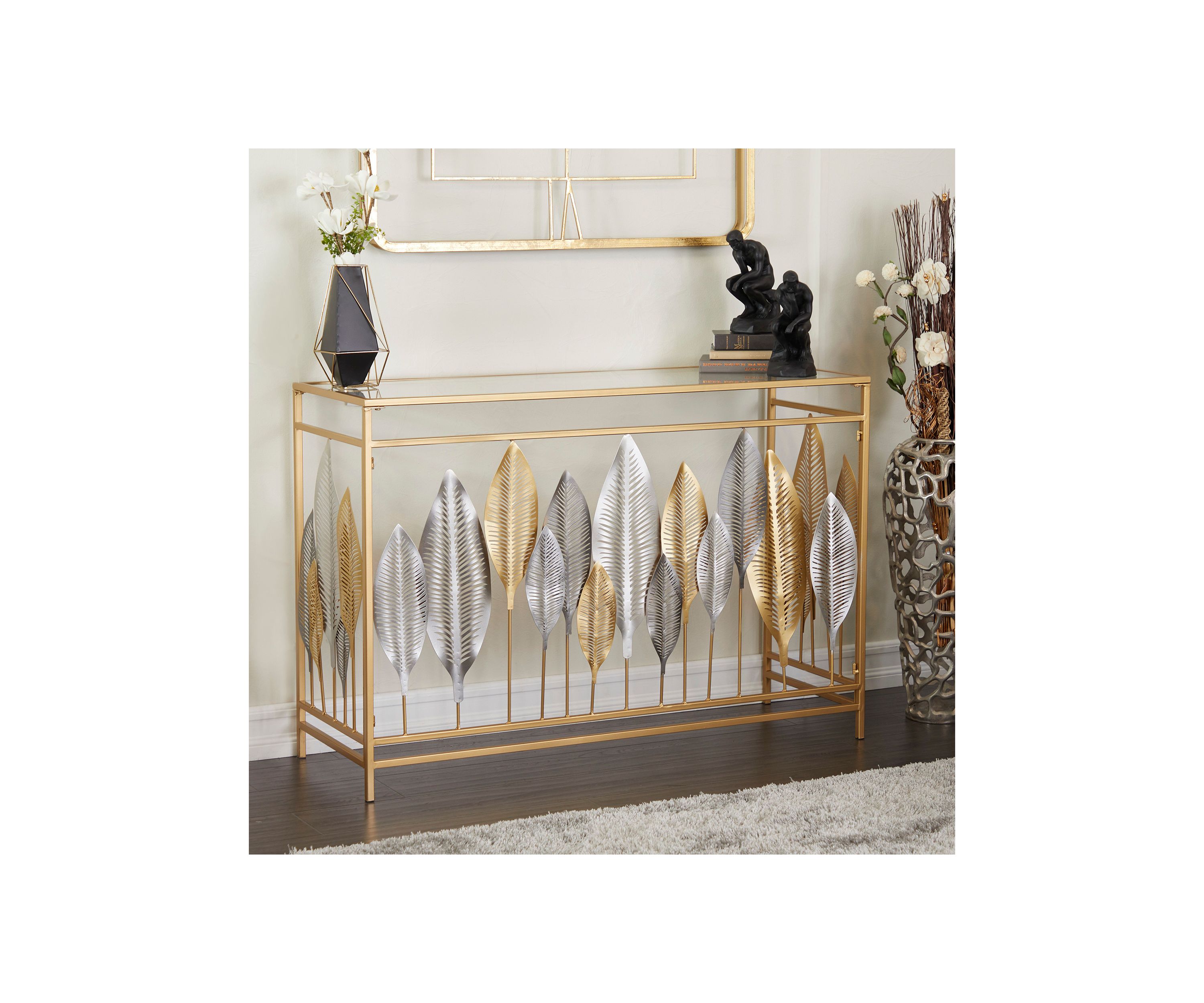 Contemporary Metal Console Table