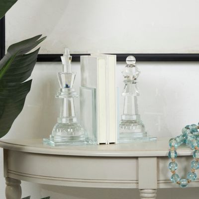 Contemporary Crystal Bookends - Set of 2