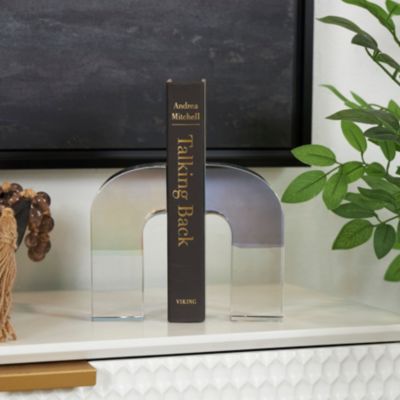 Contemporary Crystal Bookends - Set of 2