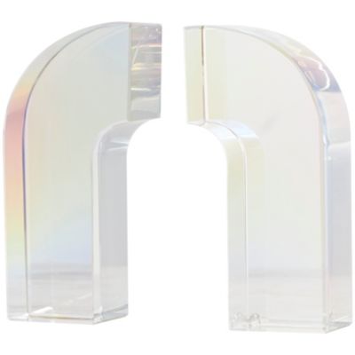 Contemporary Crystal Bookends - Set of 2