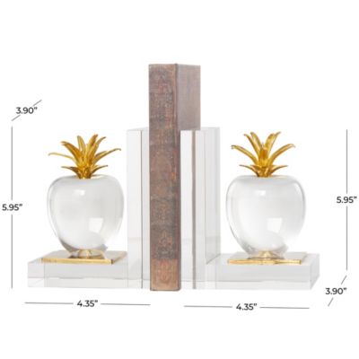 Contemporary Crystal Bookends - Set of 2