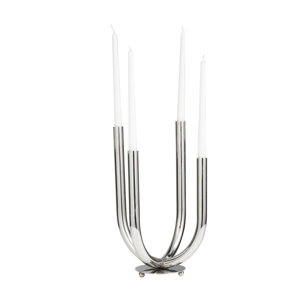 Contemporary Stainless Steel Candelabra