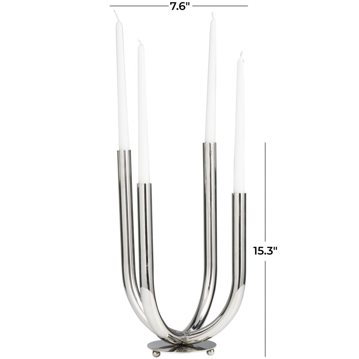 Contemporary Stainless Steel Candelabra