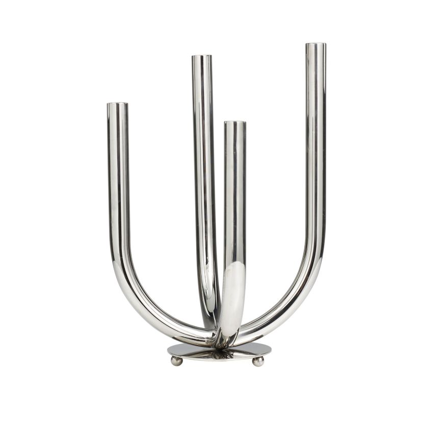 Contemporary Stainless Steel Candelabra
