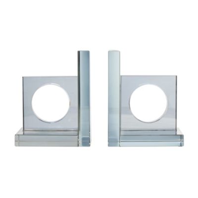 Contemporary Crystal Bookends - Set of 2