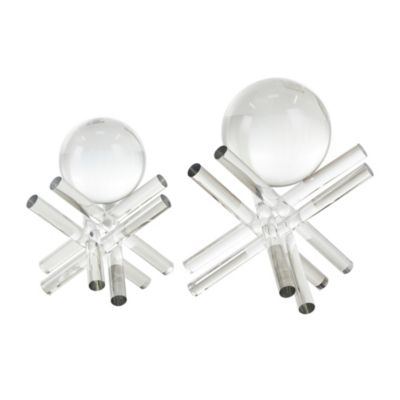 Contemporary Crystal Sculpture - Set of 2