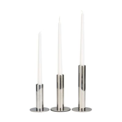 Contemporary Stainless Steel Candle Holder - Set of 3