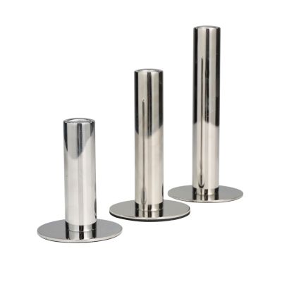 Contemporary Stainless Steel Candle Holder - Set of 3