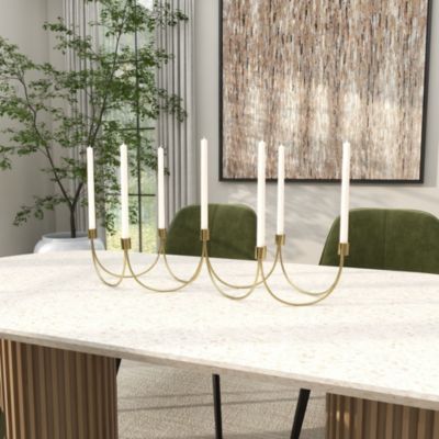 Contemporary Stainless Steel Candelabra