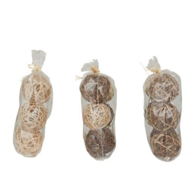 Traditional Dried Plant Orbs & Vase Filler - Set of 3