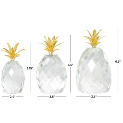 Contemporary Crystal Sculpture - Set of 3