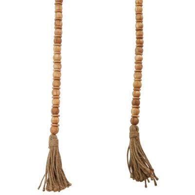 Bohemian Mango Wood Garland with Tassel