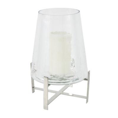 Contemporary Stainless Steel Hurricane Lamp