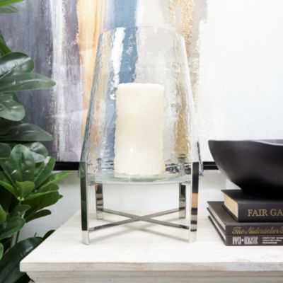 Contemporary Stainless Steel Hurricane Lamp