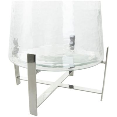 Contemporary Stainless Steel Hurricane Lamp