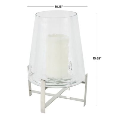 Contemporary Stainless Steel Hurricane Lamp