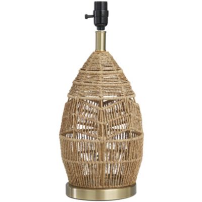 Bohemian Wicker Wood Table Lamp