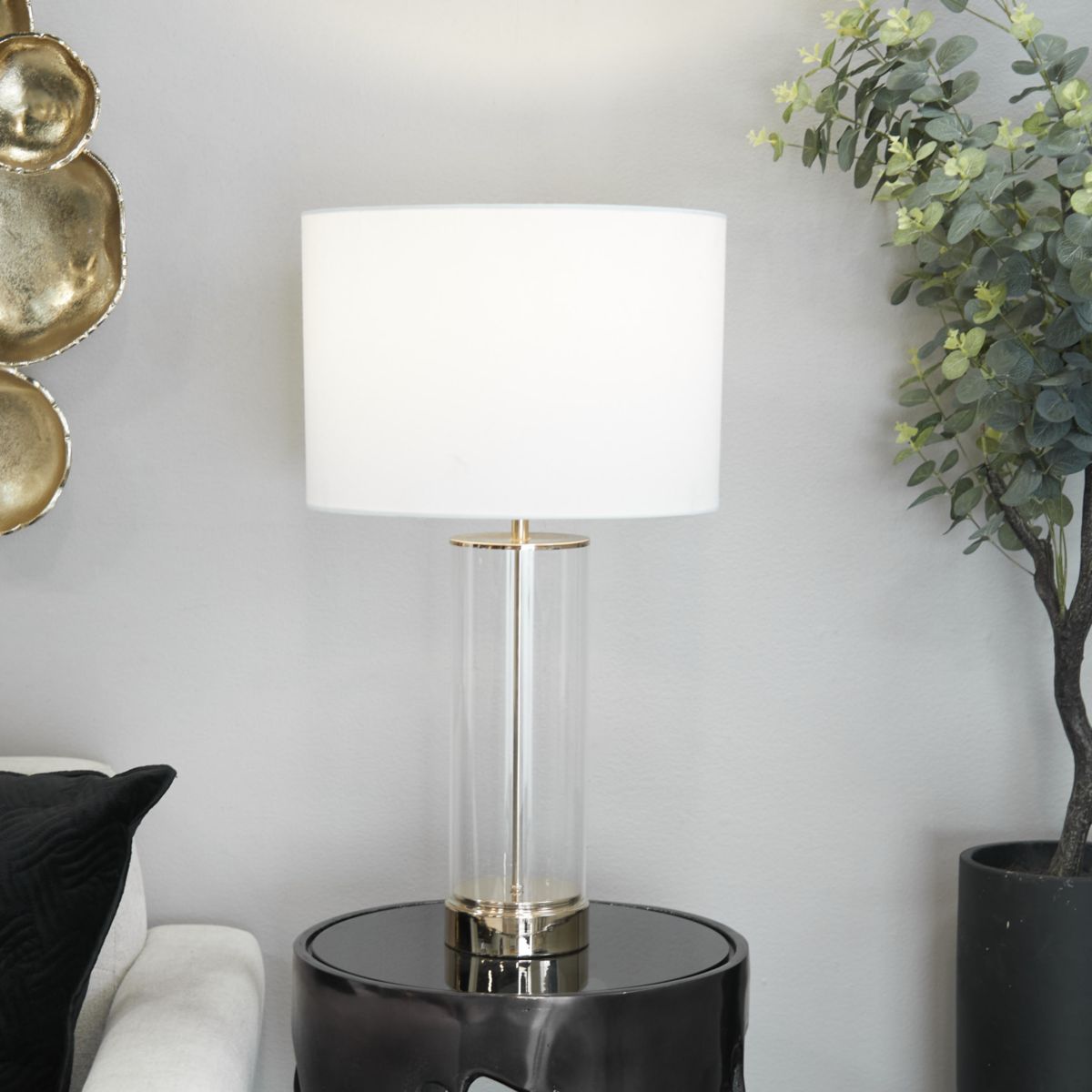 Glam Tempered Glass Table Lamp