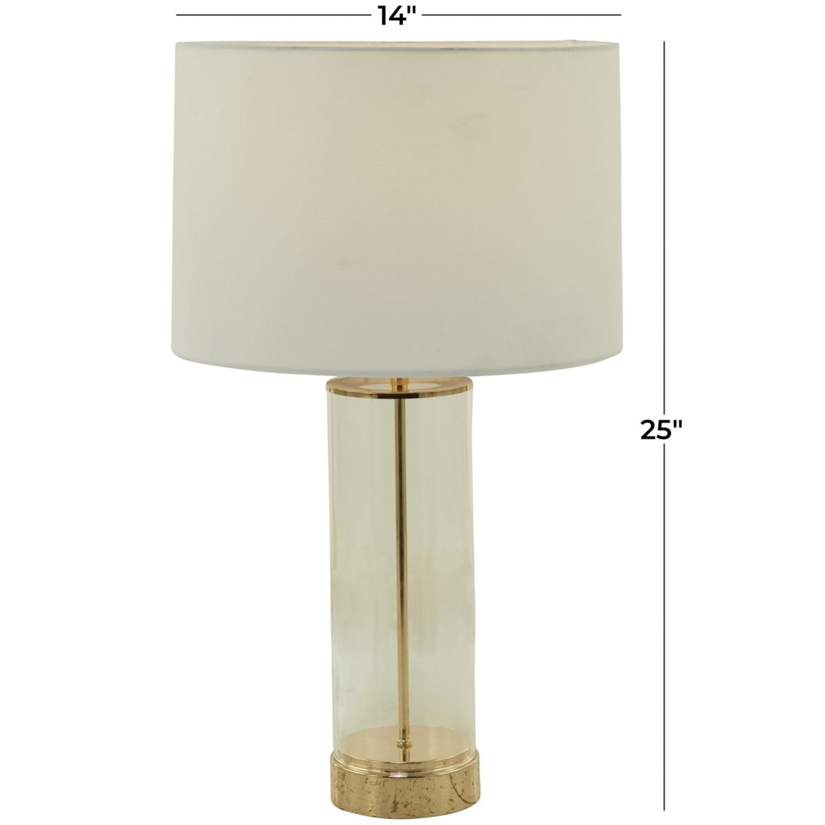 Glam Tempered Glass Table Lamp