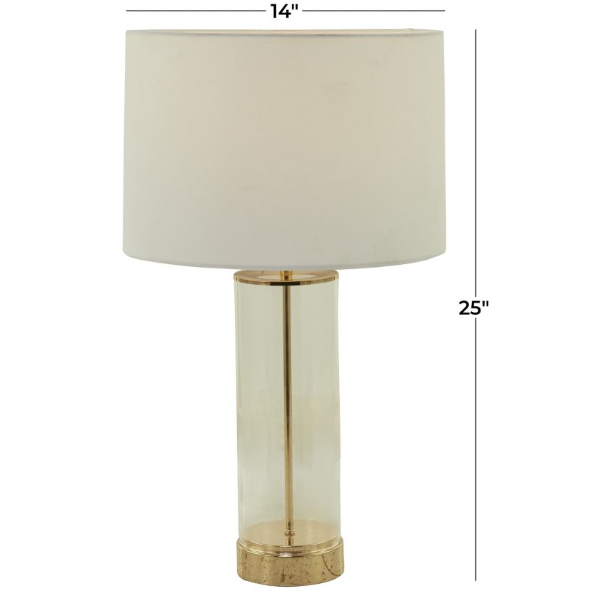 Glam Tempered Glass Table Lamp
