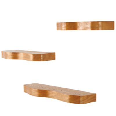 Monroe Lane Traditional Wood Wall Shelf - Set of 3, Brown
