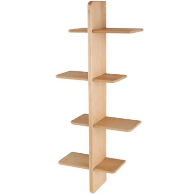 Monroe Lane Modern Wood Wall Shelf, Light Brown