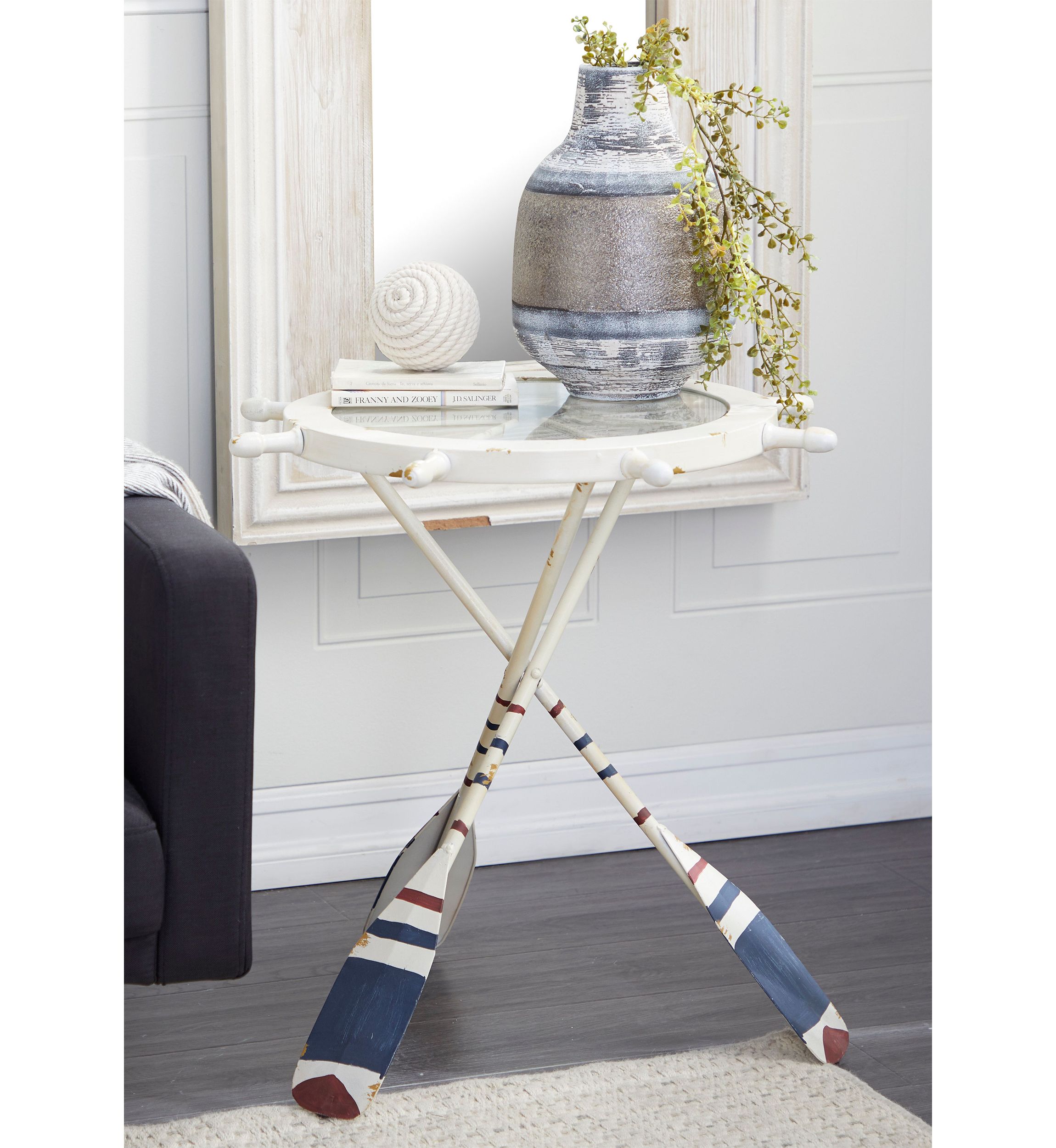 Nautical Metal Accent Table