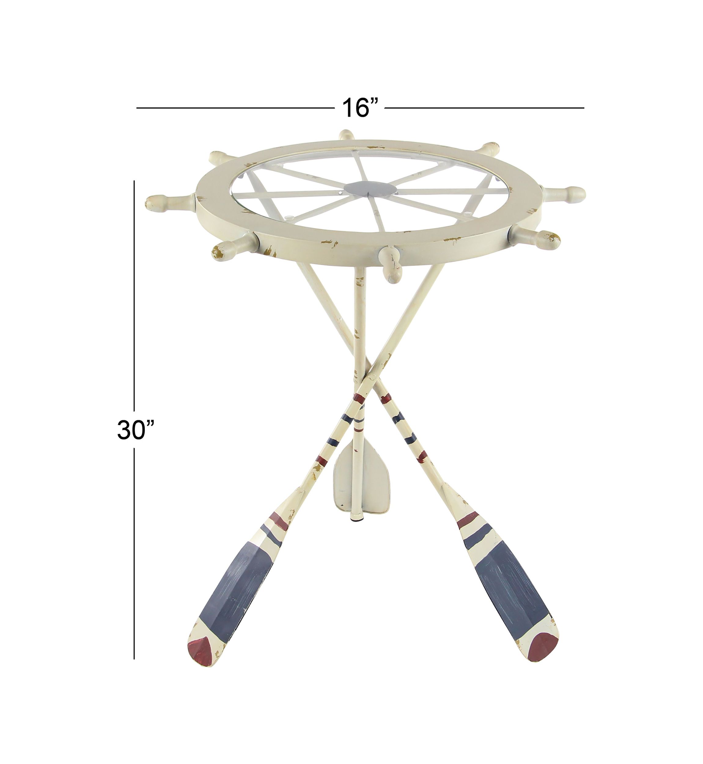Nautical Metal Accent Table