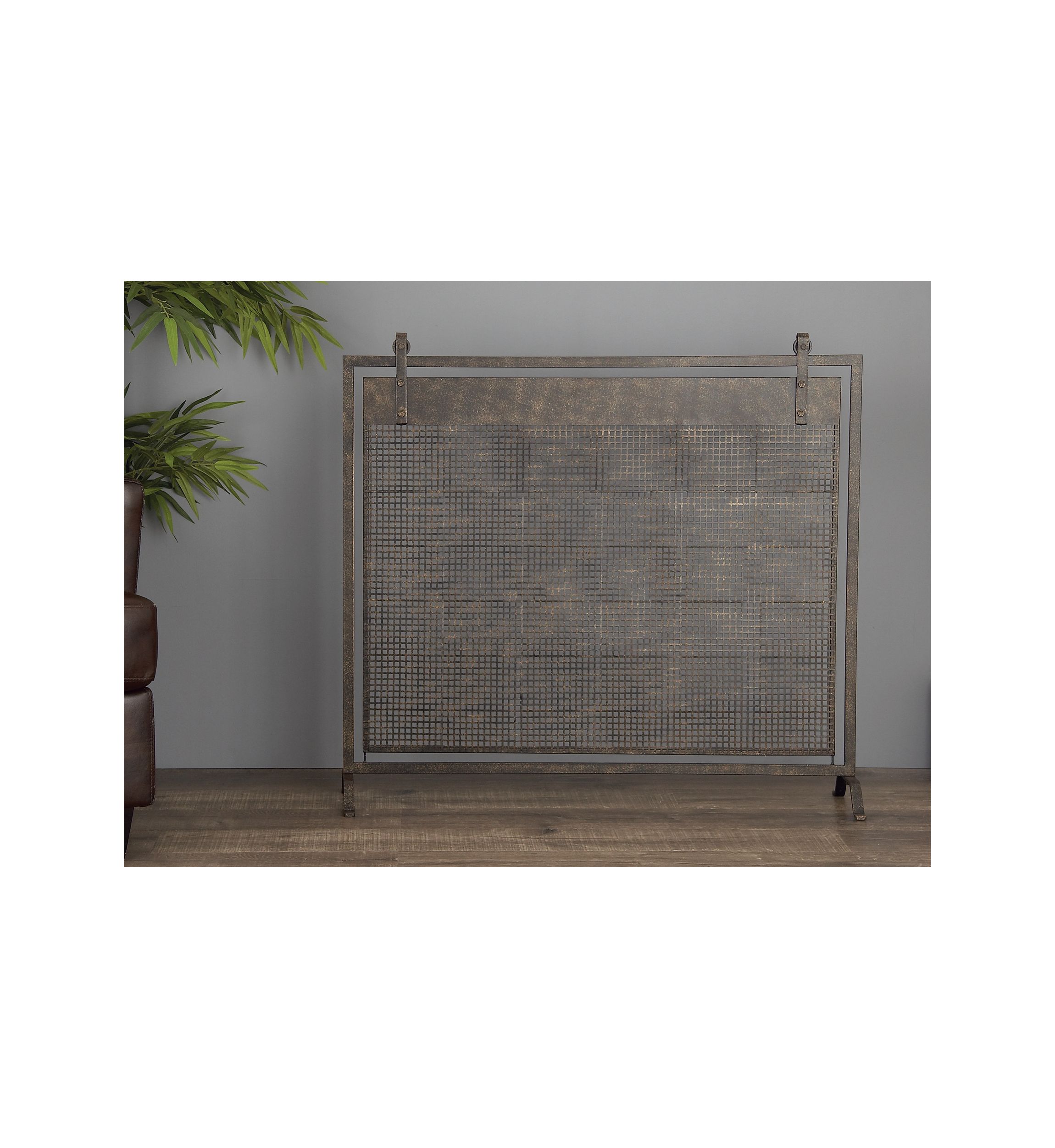Contemporary Metal Fireplace Screen