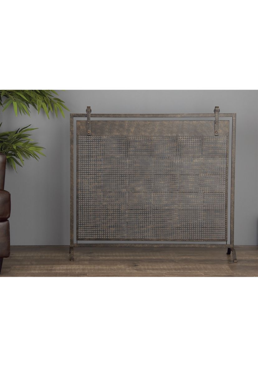 Contemporary Metal Fireplace Screen