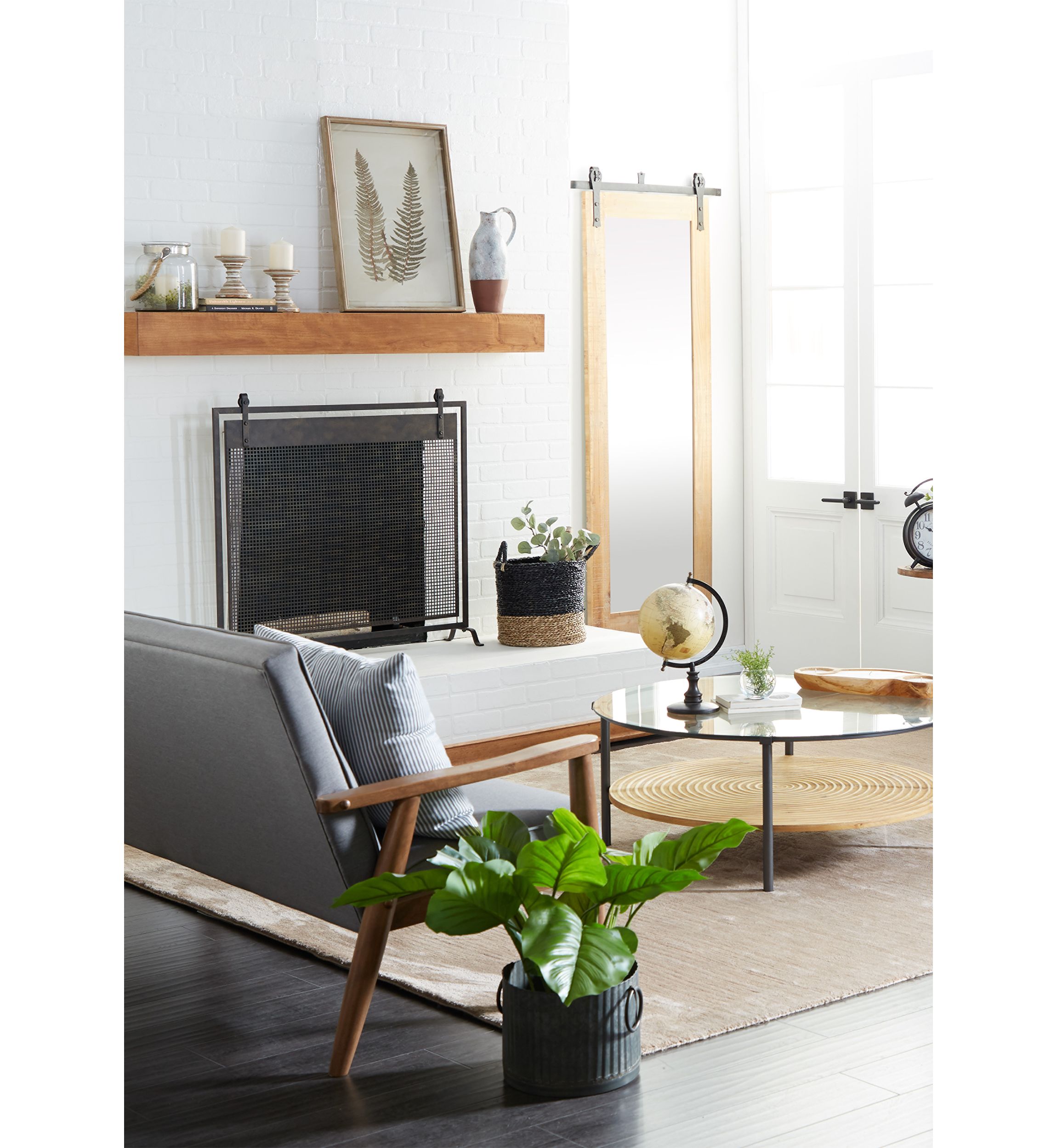 Contemporary Metal Fireplace Screen