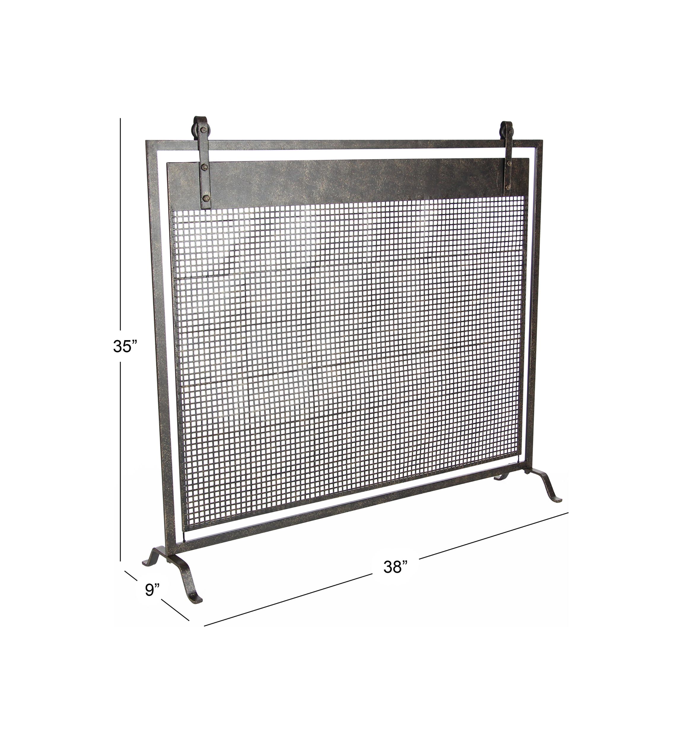Contemporary Metal Fireplace Screen