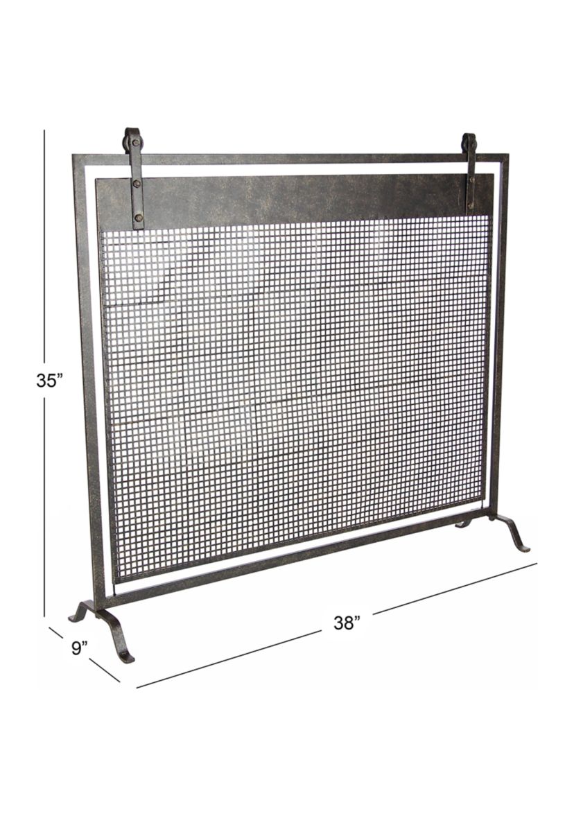 Contemporary Metal Fireplace Screen