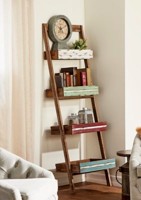 Kansas Jayhawks Farmhouse Wood Shelving Unit